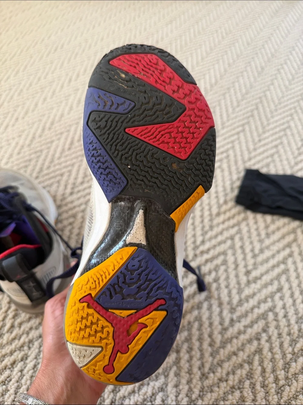 Jordan Athletic Sneakers in Black, Purple & Red